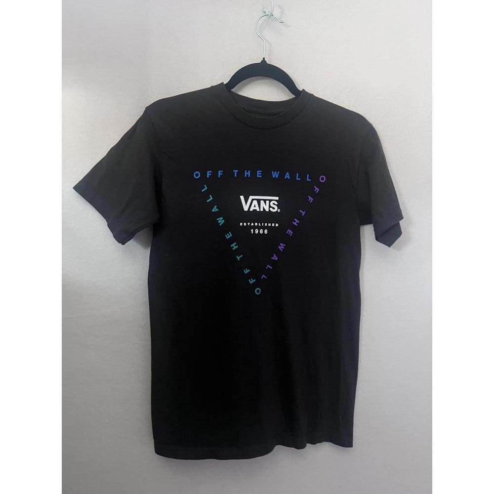 Vans Off The Wall Black Short Sleeve Graphic T-Shirt Size Small